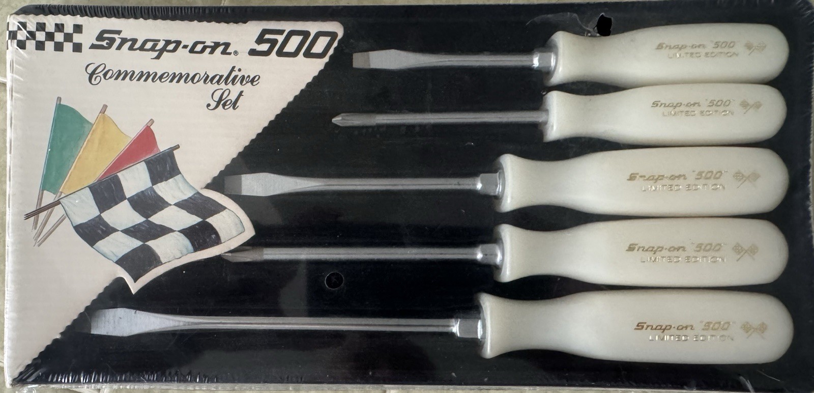 SNAP-ON 500 LIMITED EDITION 5PC SCREWDRIVER SET SDX500 PEARL WHITE SEALED USA