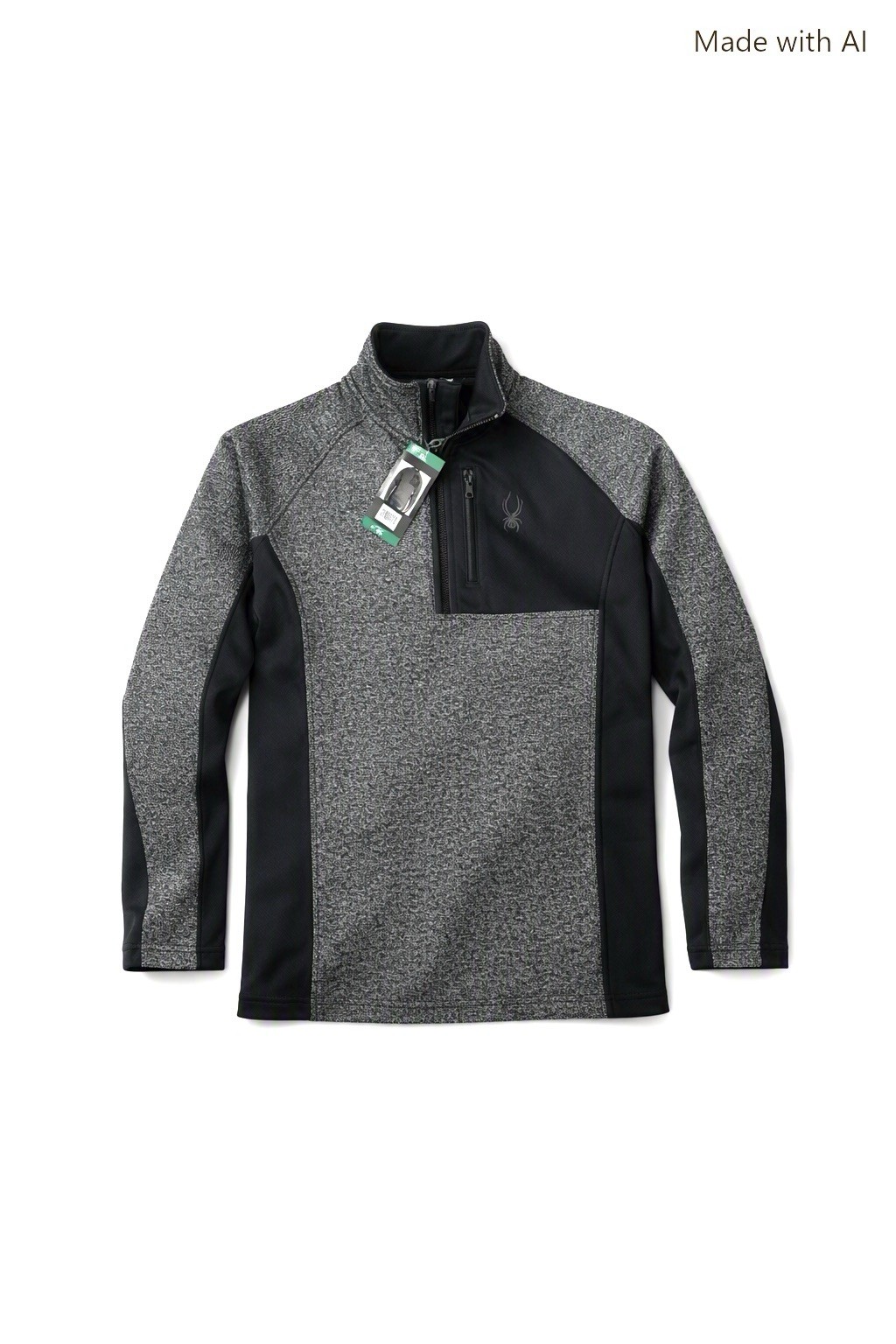 Spyder Men\'s XL Grey Black Bandit Pullover New NWT Spyder Men\'s XL Grey Black Bandit Pullover New NWT