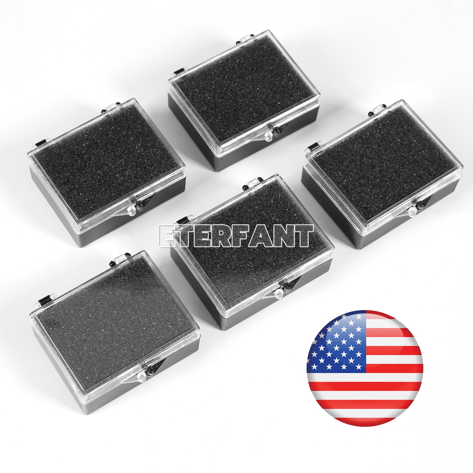 500/1000pc Dental Crown Boxes Black with Clear Lid, Black sponge Inserts 1/2inch 500/1000pc Dental Crown Boxes Black with Clear Lid, Black sponge Inserts 1/2inch