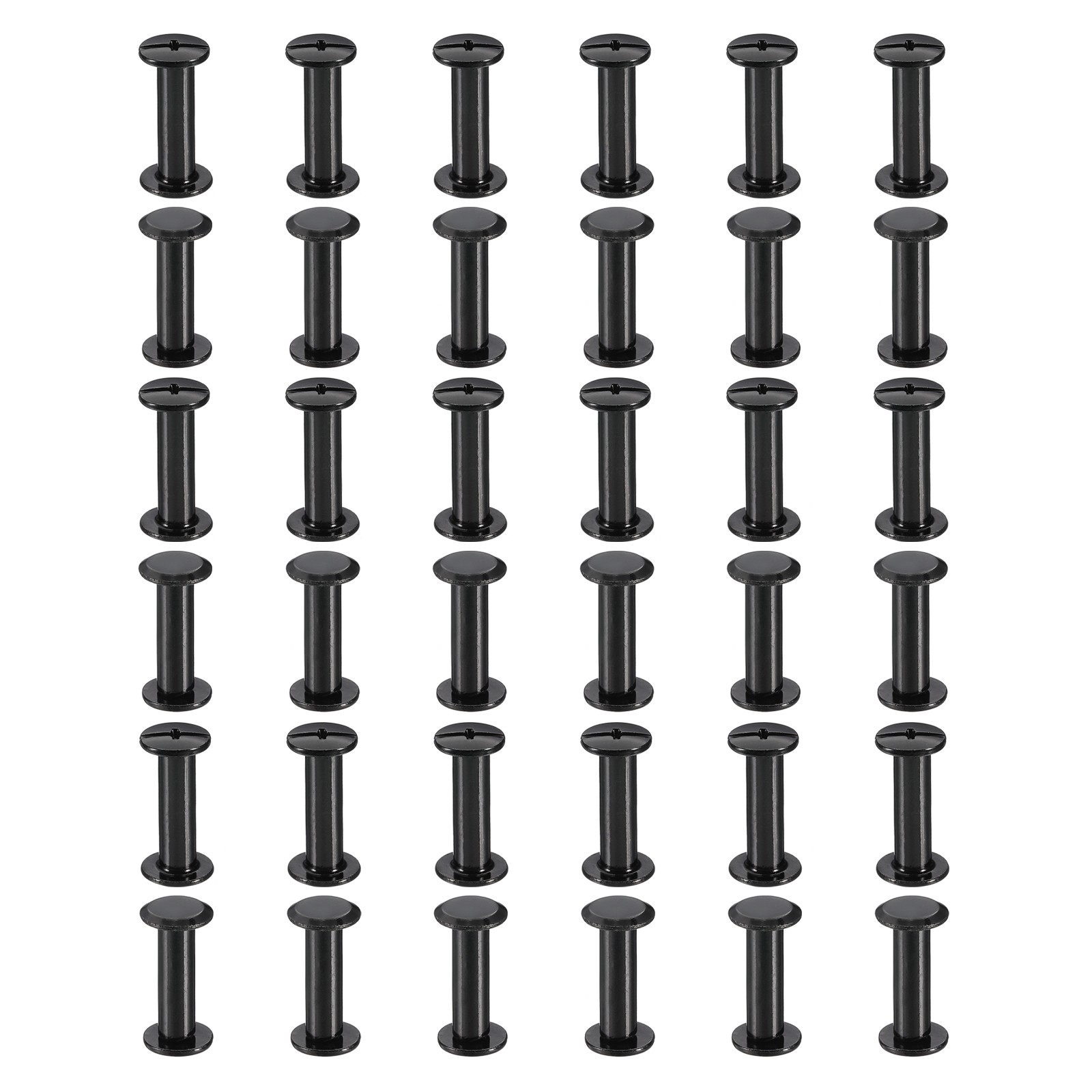 50 Sets Chicago Screws 18mm l Galvanized Iron Chicago Screw Binding Post