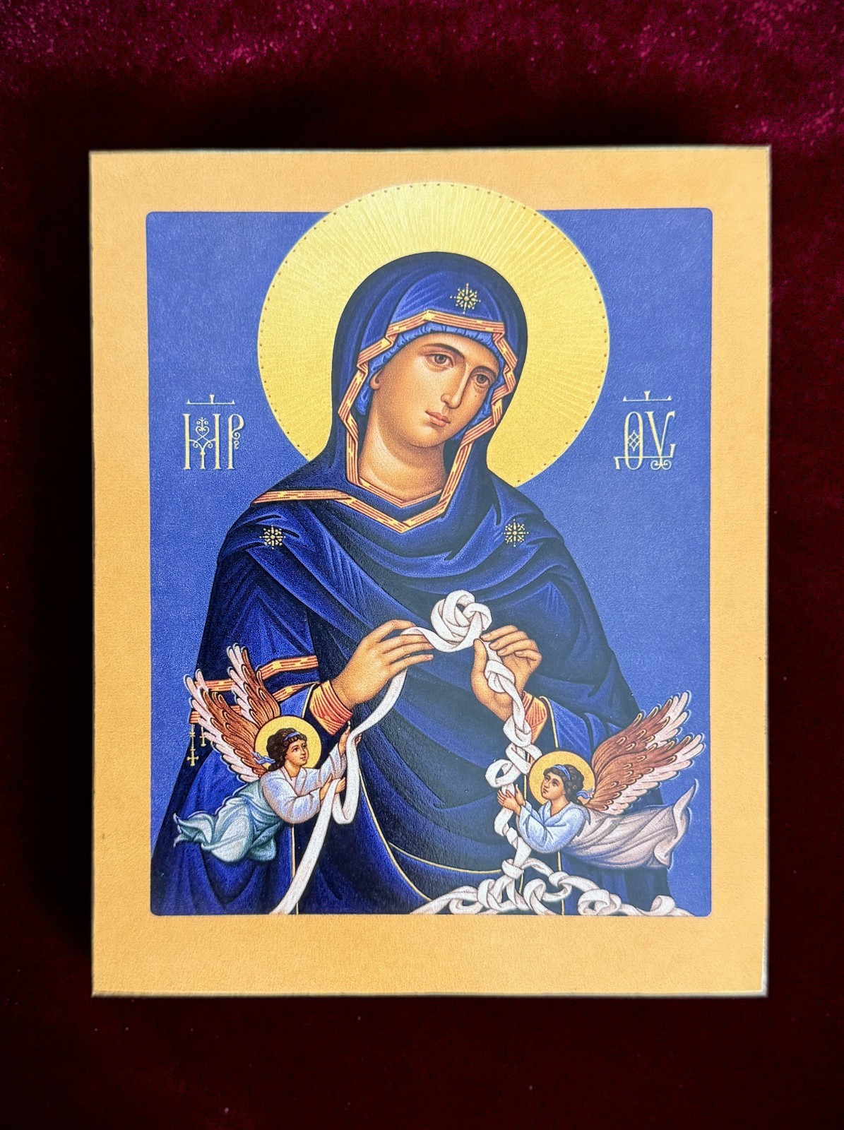Icon Mother of God Untier Knots | Mary Undoer Knots Art 12x15cm (5”x6\