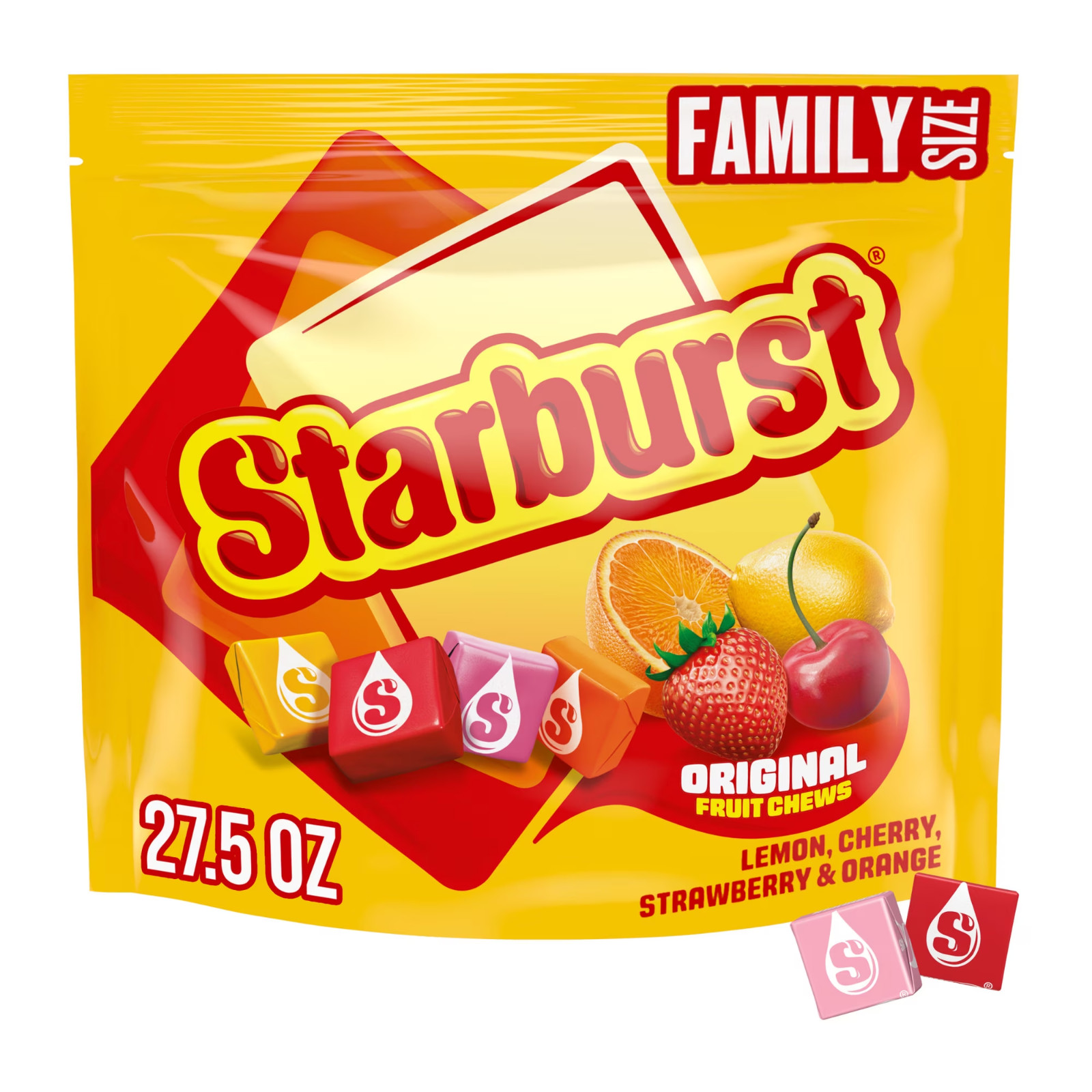Starburst Original Fruit Chewy Candy, Family Size - 27.5 oz Resealable Bulk Bag-