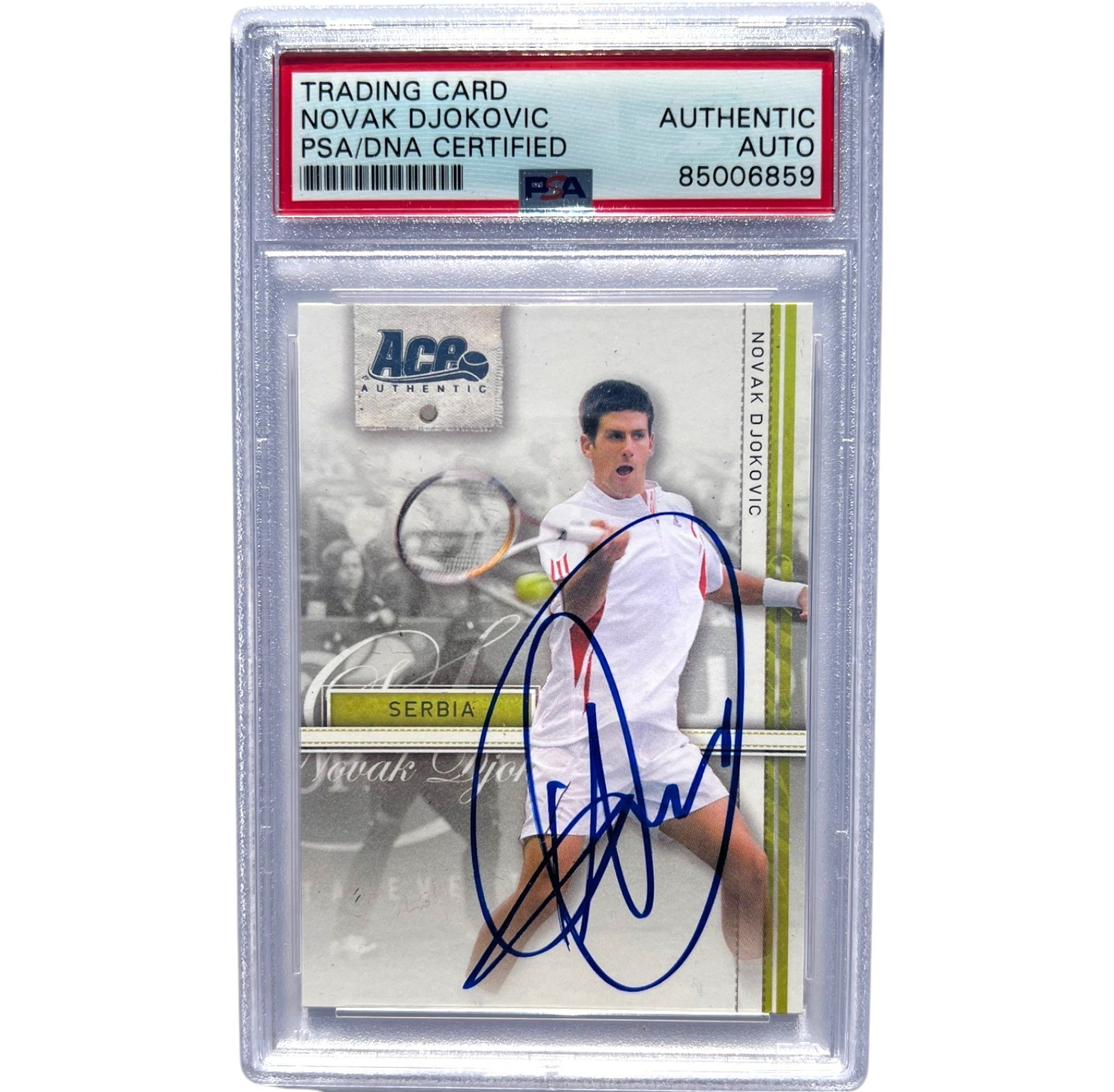 Novak Djokovic Signed 2007 ACE Authentic RC #16 Rookie Auto RC PSA/DNA Novak Djokovic Signed 2007 ACE Authentic RC #16 Rookie Auto RC PSA/DNA