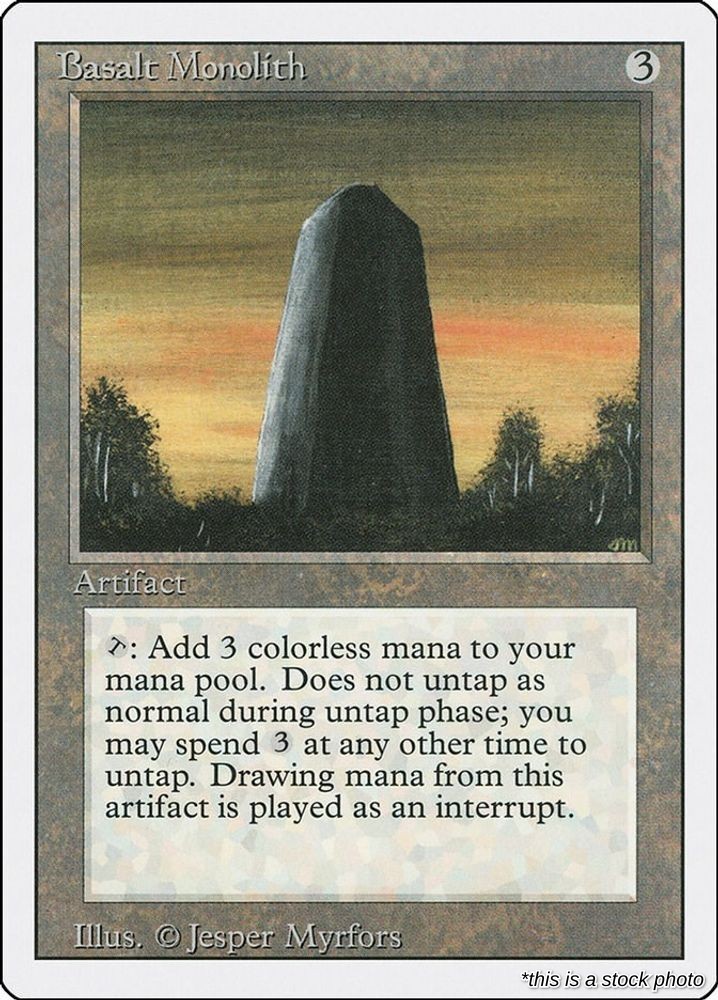 Basalt Monolith Revised Edition [3ED - 235] Magic Uncommon LP