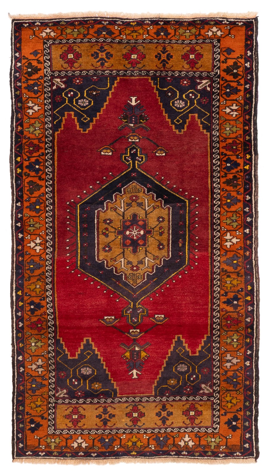 Vintage Hand-Knotted Area Rug 3\'4\