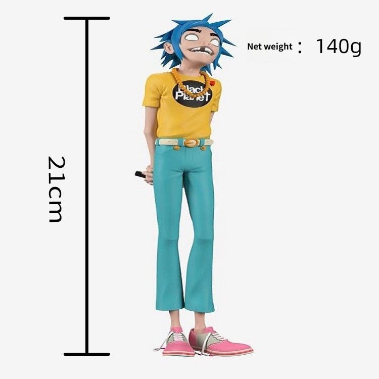 Action Doll Gorillaz Rock Band Member Murdoc Russel 2D Noodle Model Toy