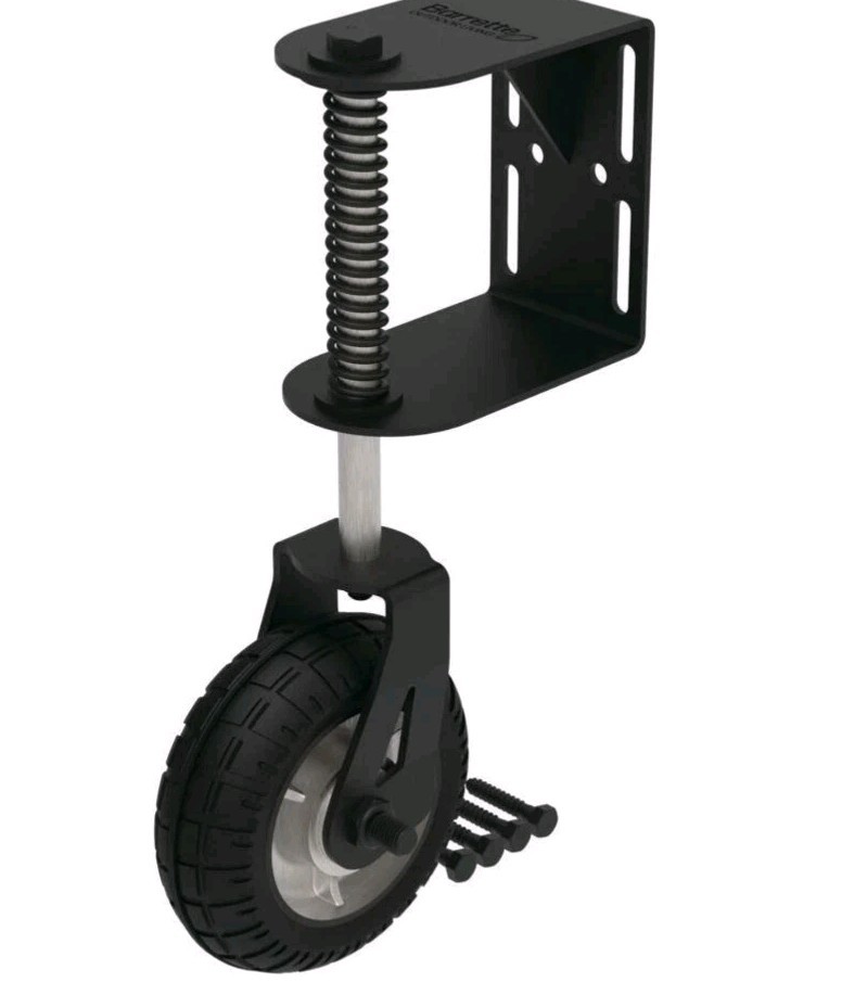 Barrette Outdoor Living 73044963 Heavy Duty Gate Wheel Spring Loaded Black