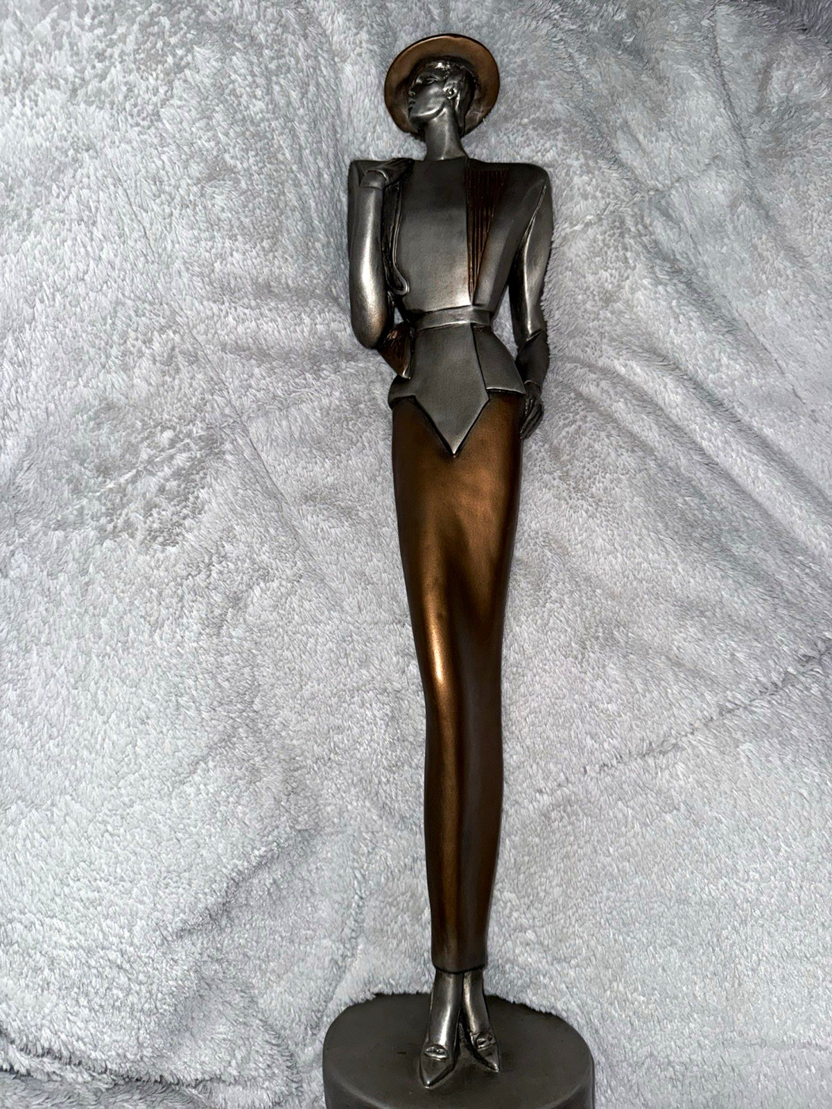 Vintage 1987 Austin Sculpture David Fisher Dressed to Kill Art Deco 24