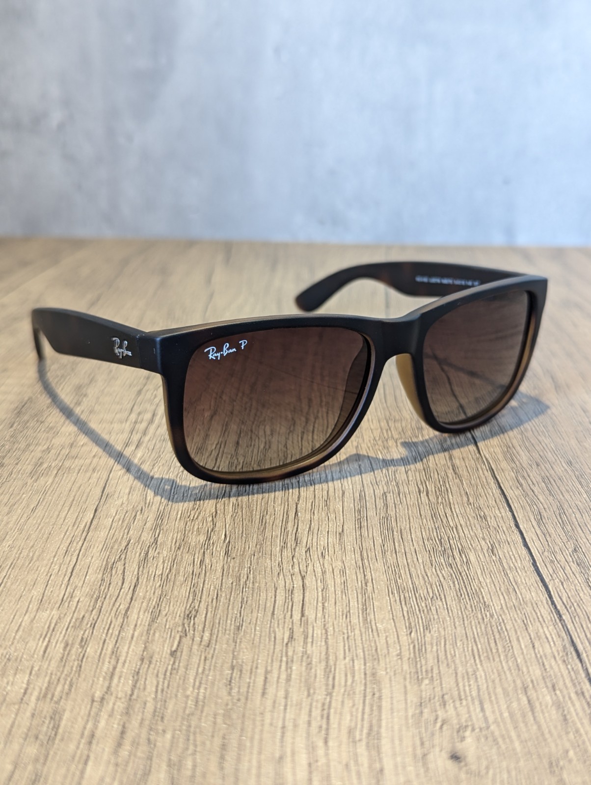 Ray-Ban Polarised Sunglasses JUSTIN MATTE HAVANA RB4165 865/T5 - 54mm