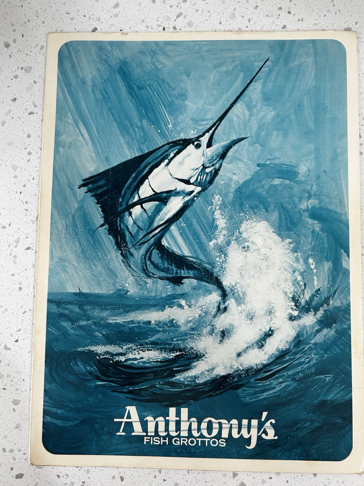 Vintage 1960s Anthony's Fish Grotto Restaurant Menu San Diego La Jolla La Mesa C