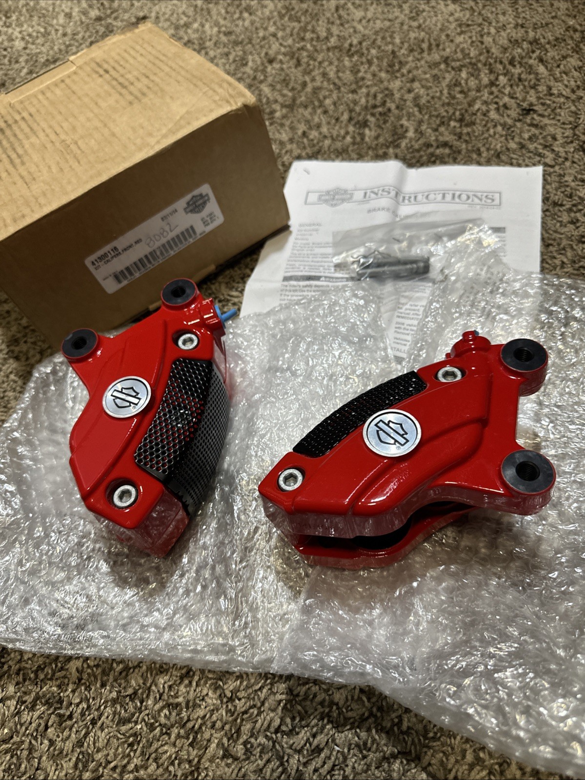 2018 Harley Road Glide BREMBO Front Brake Caliper Set FACTORY RED