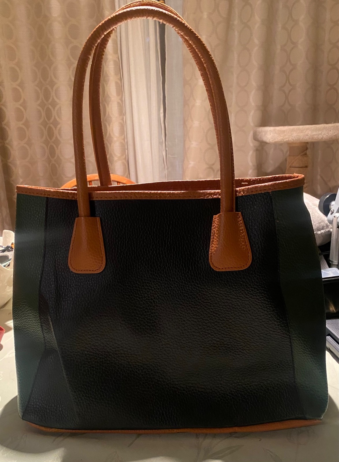 ￼Nieman Marcus Large Tri-color Tote Bag
