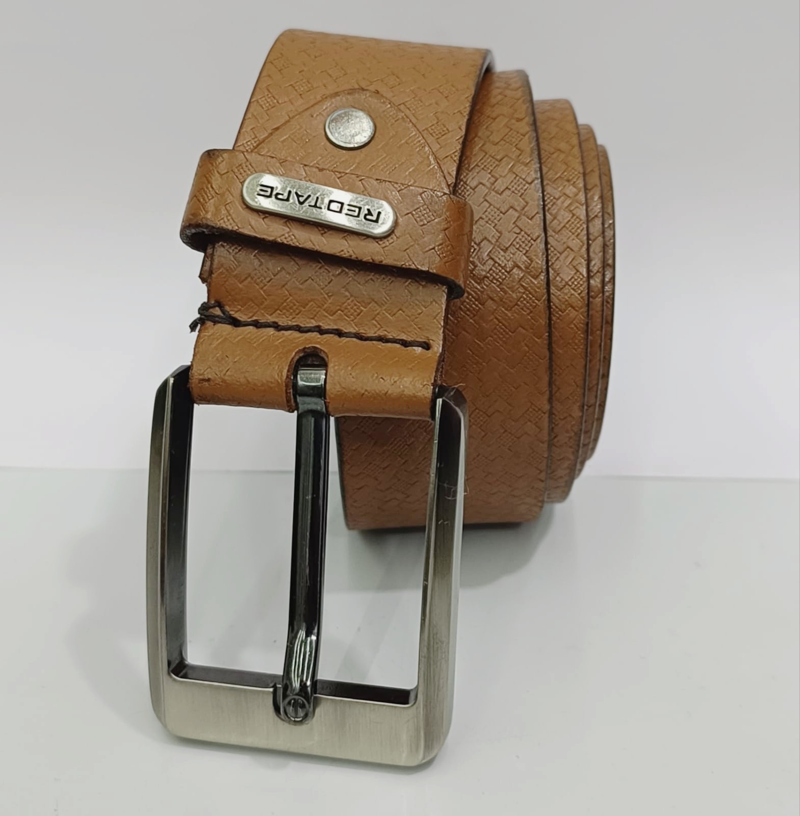 Used Men’s Full Grain Genuine Handmade Leather Belt – Brown (Waist 36 to 38 in)