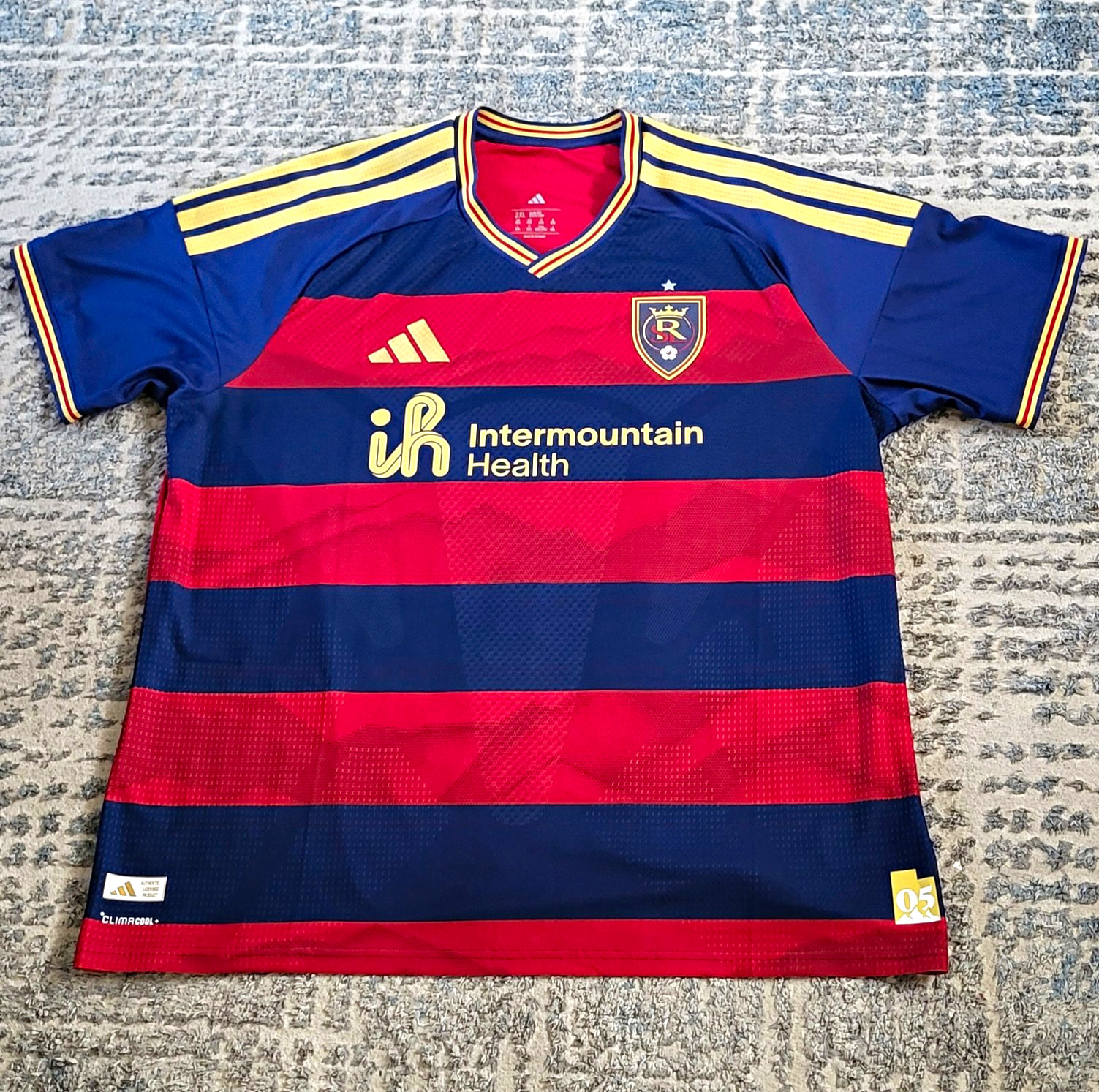 adidas Real Salt Lake MLS Soccer Jersey 2XL Red/Blue/Gold 2025 adidas Real Salt Lake MLS Soccer Jersey 2XL Red/Blue/Gold 2025