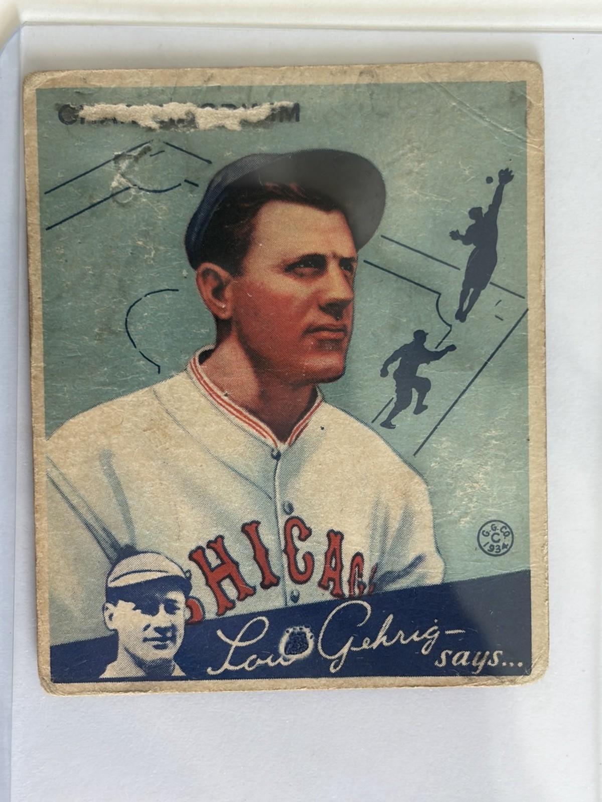 1934 Goudey Charlie Grimm #3 Fair To Good