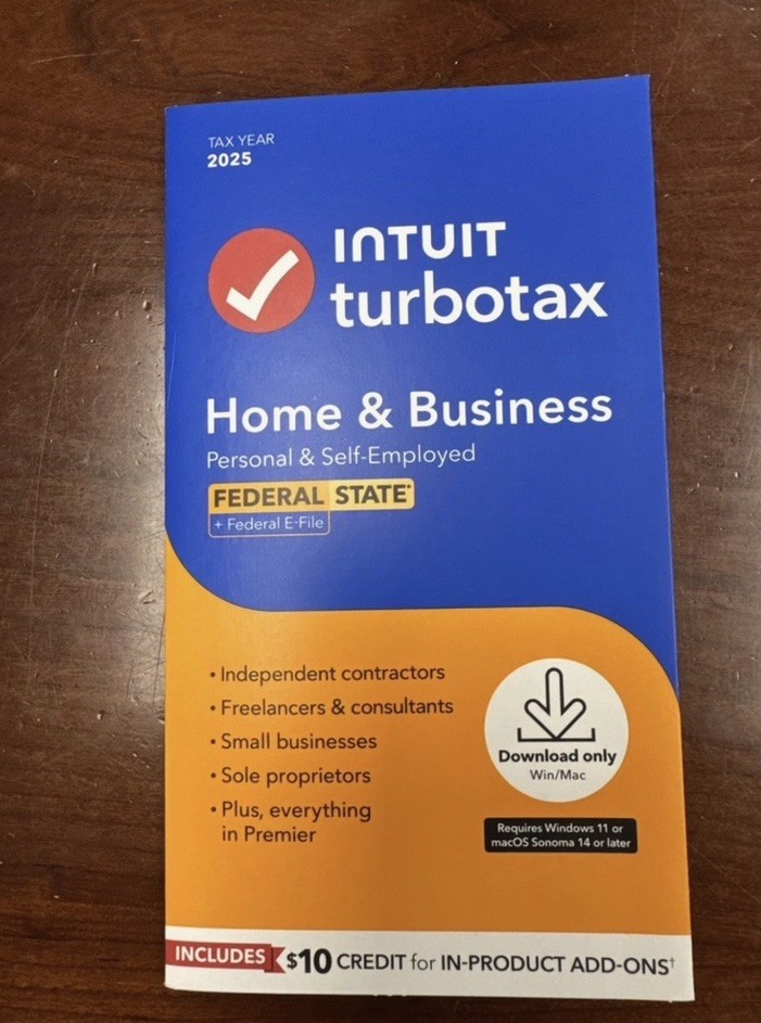 2025 Intuit Turbo Tax Mac/Windows Home and Business BRAND NEW 2025 Intuit Turbo Tax Mac/Windows Home and Business BRAND NEW