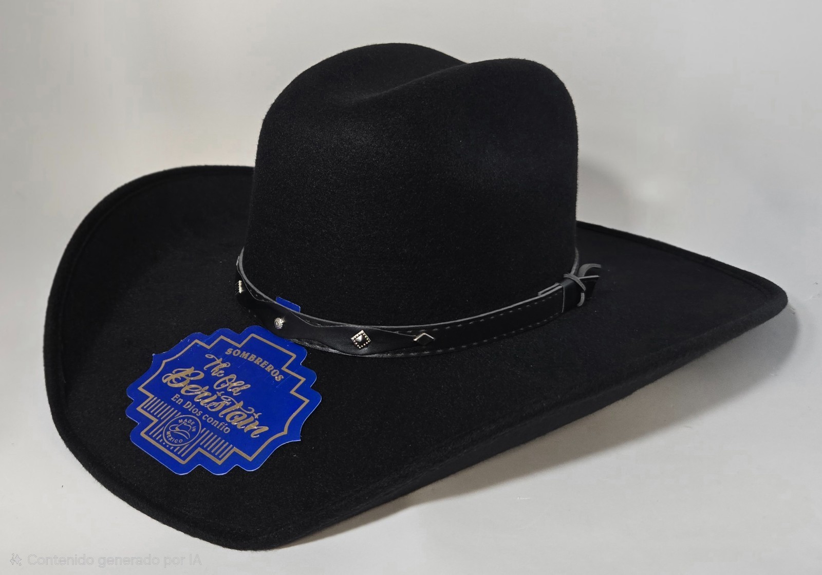 Men\'s Black Western Cowboy Hat Vaquero The Old Beristain Luxury Style