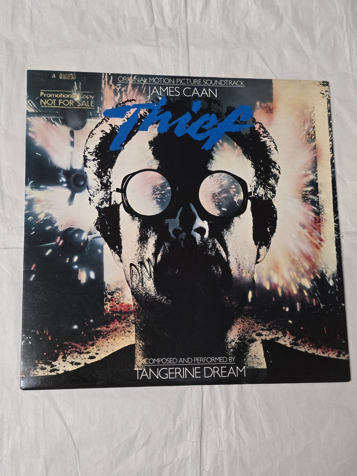 Tangerine Dream -Thief Soundtrack 1981 RARE LP VINYL RECORD WHITE LABLE PROMO NM