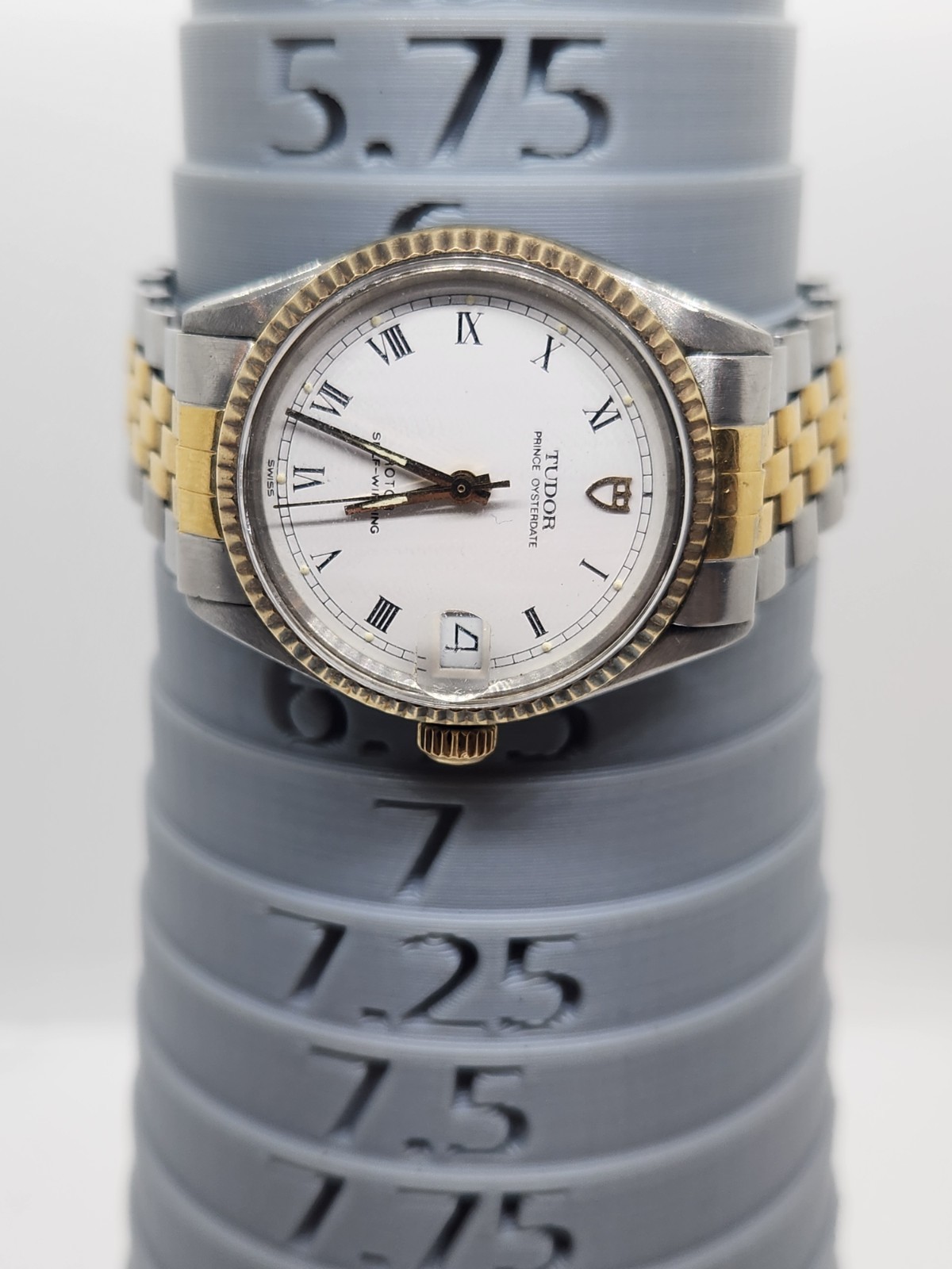 Vintage Tudor Prince Oysterdate 72033 Roman Two Tone Automatic Rolex Oyster Case