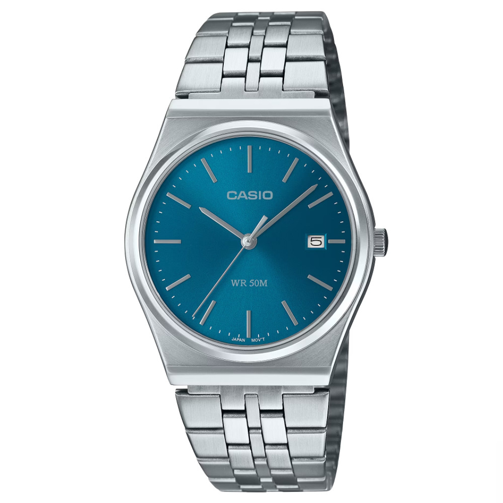 Casio MTP-B145D-2A2 Blue 35mm Quartz Stainless Steel Men's Watch