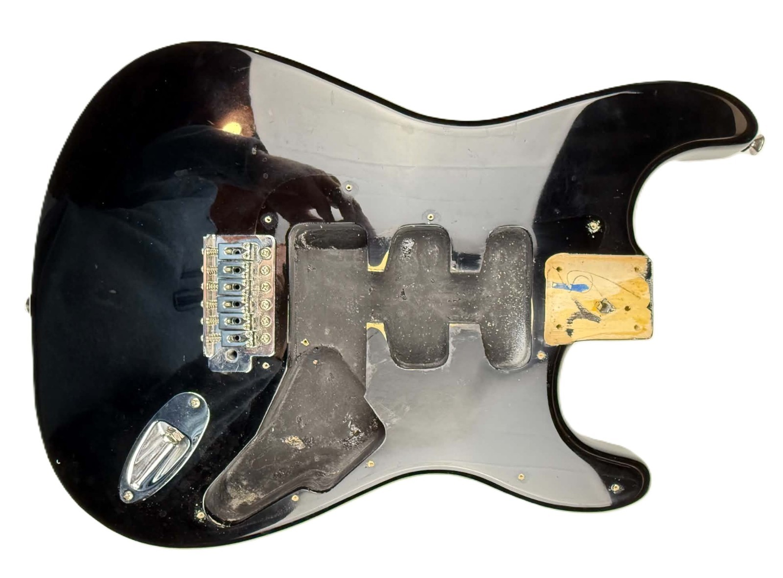 Squier by Fender Bullet Stratocaster Guitar Body Black w/ Bridge & Trem Plate