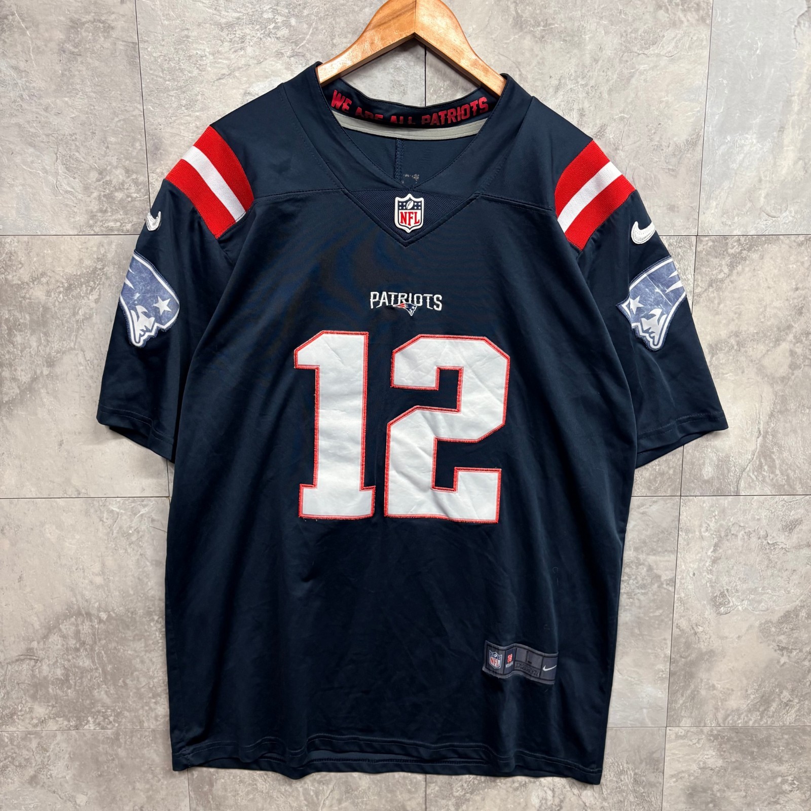 Nike Tom Brady Patriots Color Rush Vapor Limited Jersey Men's L Navy #12 NFL Nike Tom Brady Patriots Color Rush Vapor Limited Jersey Men's L Navy #12 NFL