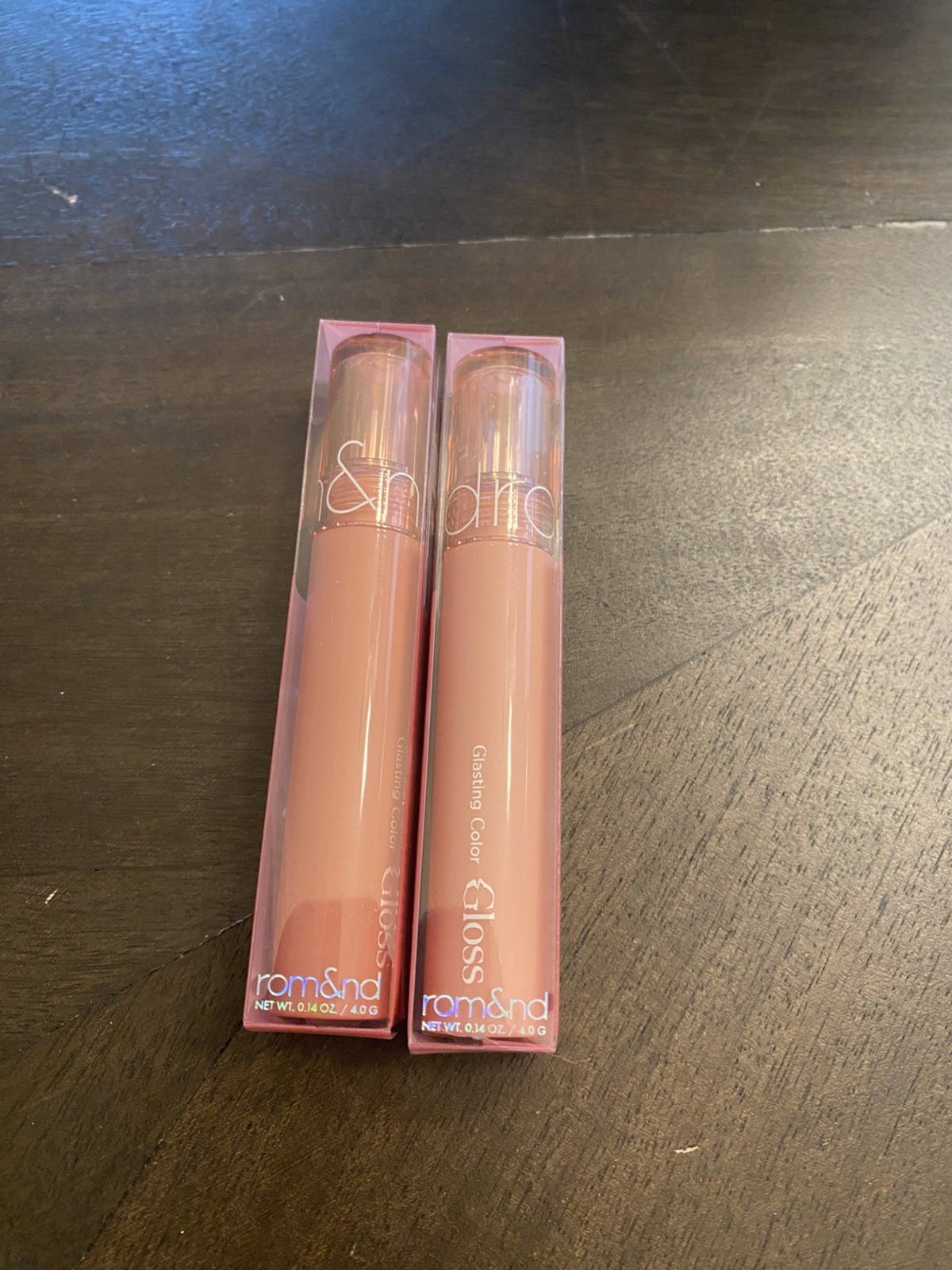 ROMAND ROM&ND Glasting Color Gloss Duo 4g - 24 Cream Bebe & 26 Cream Beans BNIB