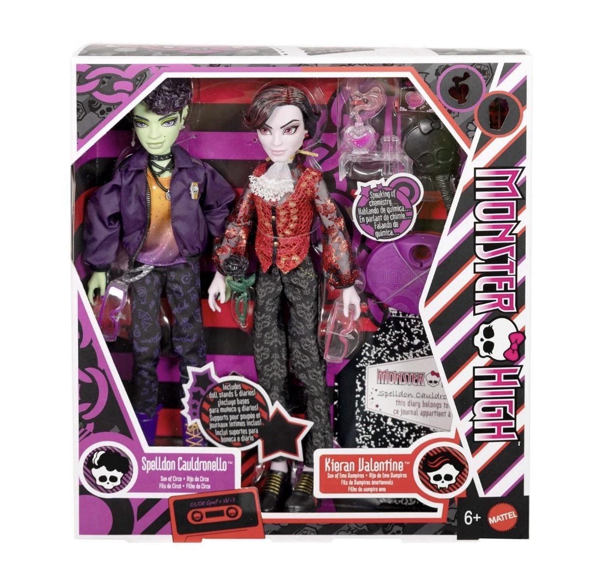 Monster High Kieran Valentine and Spelldon Cauldronello Dolls 2-Pack Monster High Kieran Valentine and Spelldon Cauldronello Dolls 2-Pack