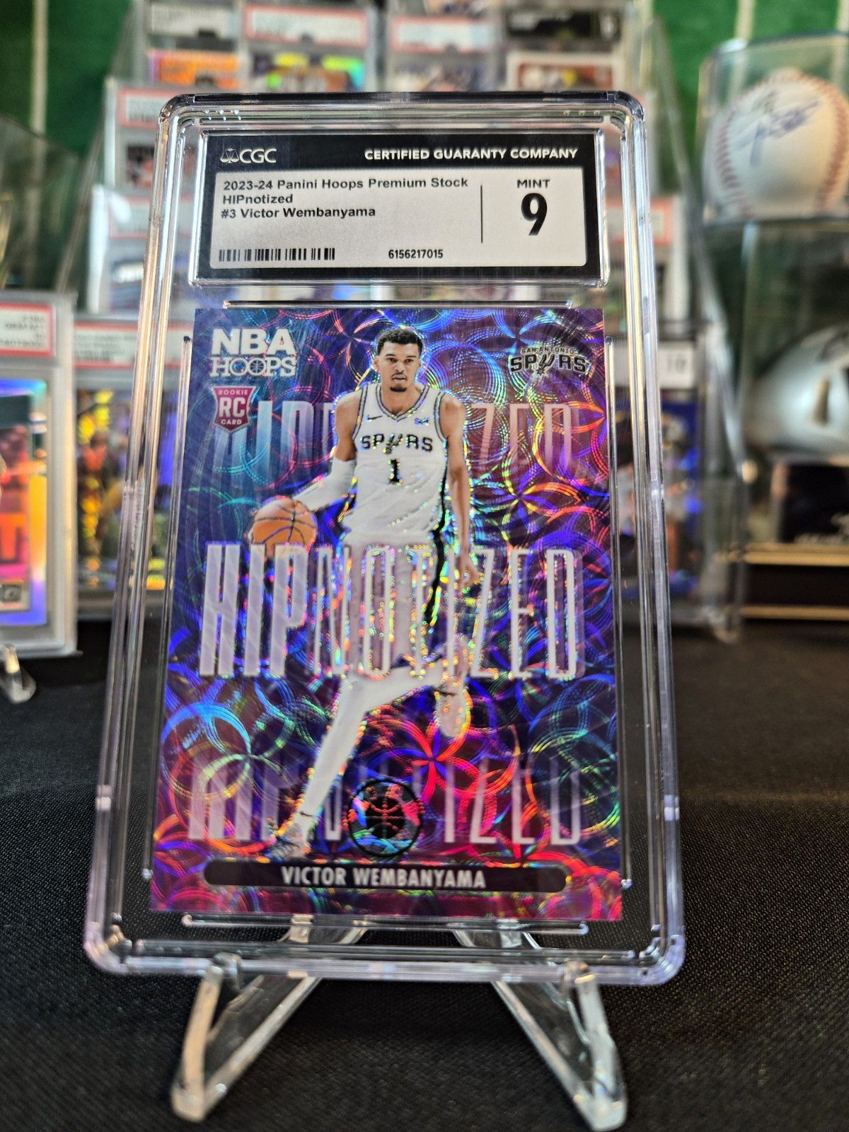 🔥🔥Victor Wembanyama Rookie CGC 9 Panini 2023-24 Hoops Premium Hipnotized #3 🔥🔥Victor Wembanyama Rookie CGC 9 Panini 2023-24 Hoops Premium Hipnotized #3