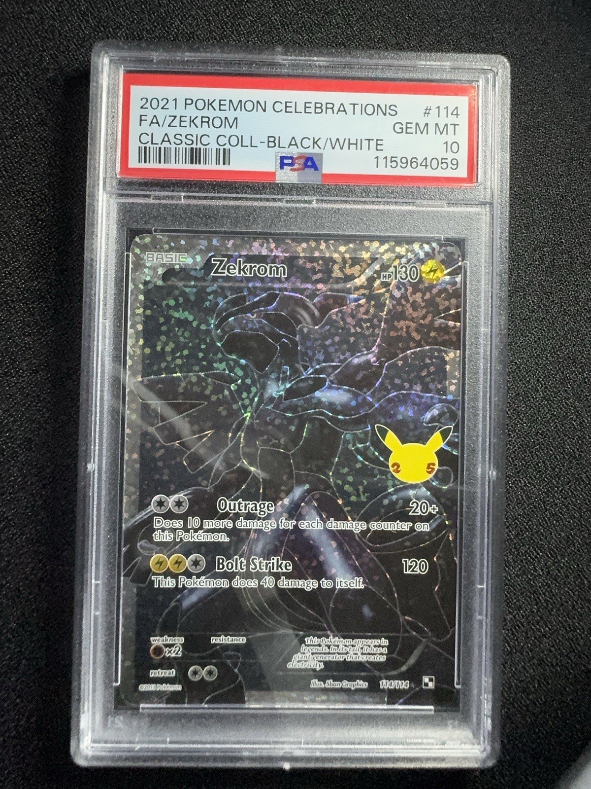 2021 Pokémon Celebrations Classic Collection Zekrom PSA 10 2021 Pokémon Celebrations Classic Collection Zekrom PSA 10