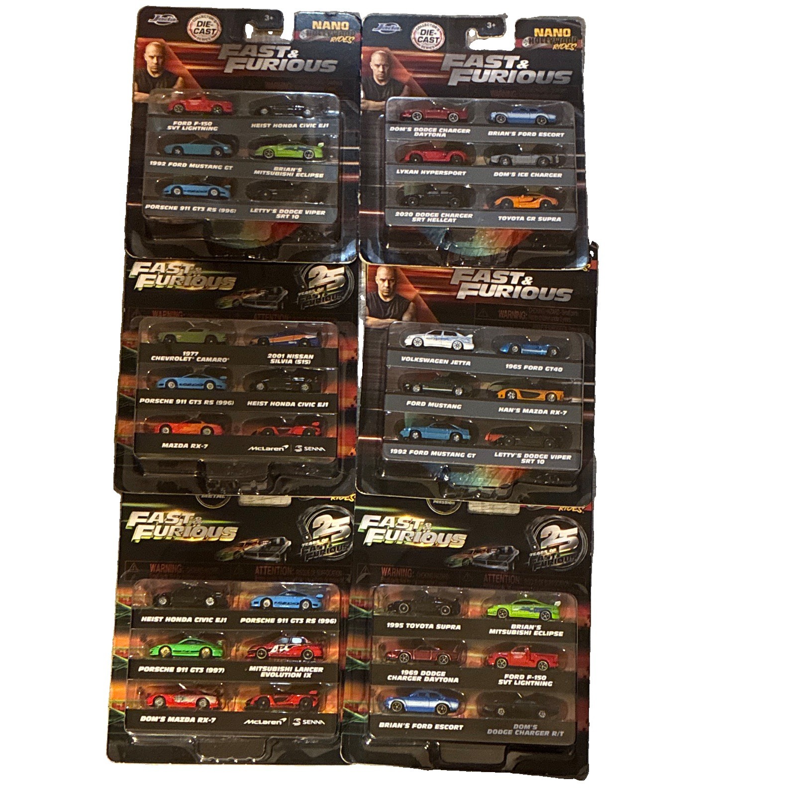 Jada Fast & Furious Nano Hollywood Rides Diecast Car Lot 3+ Unopened Box Jada Fast & Furious Nano Hollywood Rides Diecast Car Lot 3+ Unopened Box