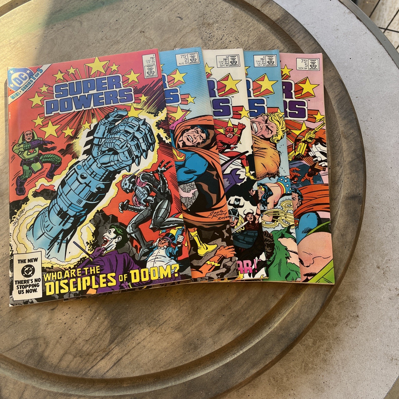 SUPER POWERS DC COMICS 1984 1-5 COMPLETE SET JACK KIRBY SUPER POWERS DC COMICS 1984 1-5 COMPLETE SET JACK KIRBY