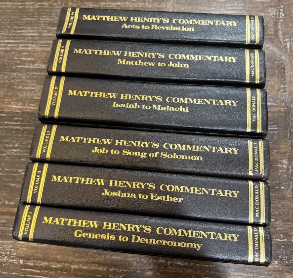 Matthew Henry’s Commentary Whole Bible 6 Vol HC Set MacDonald Revised & Correcte