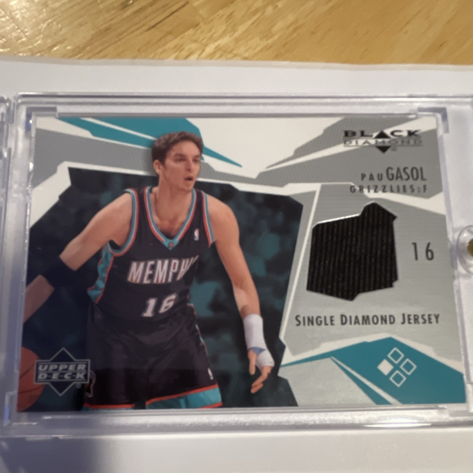 Pau Gasol Upper Deck Black Diamond Single Diamond Jersey #16 Grizzlies