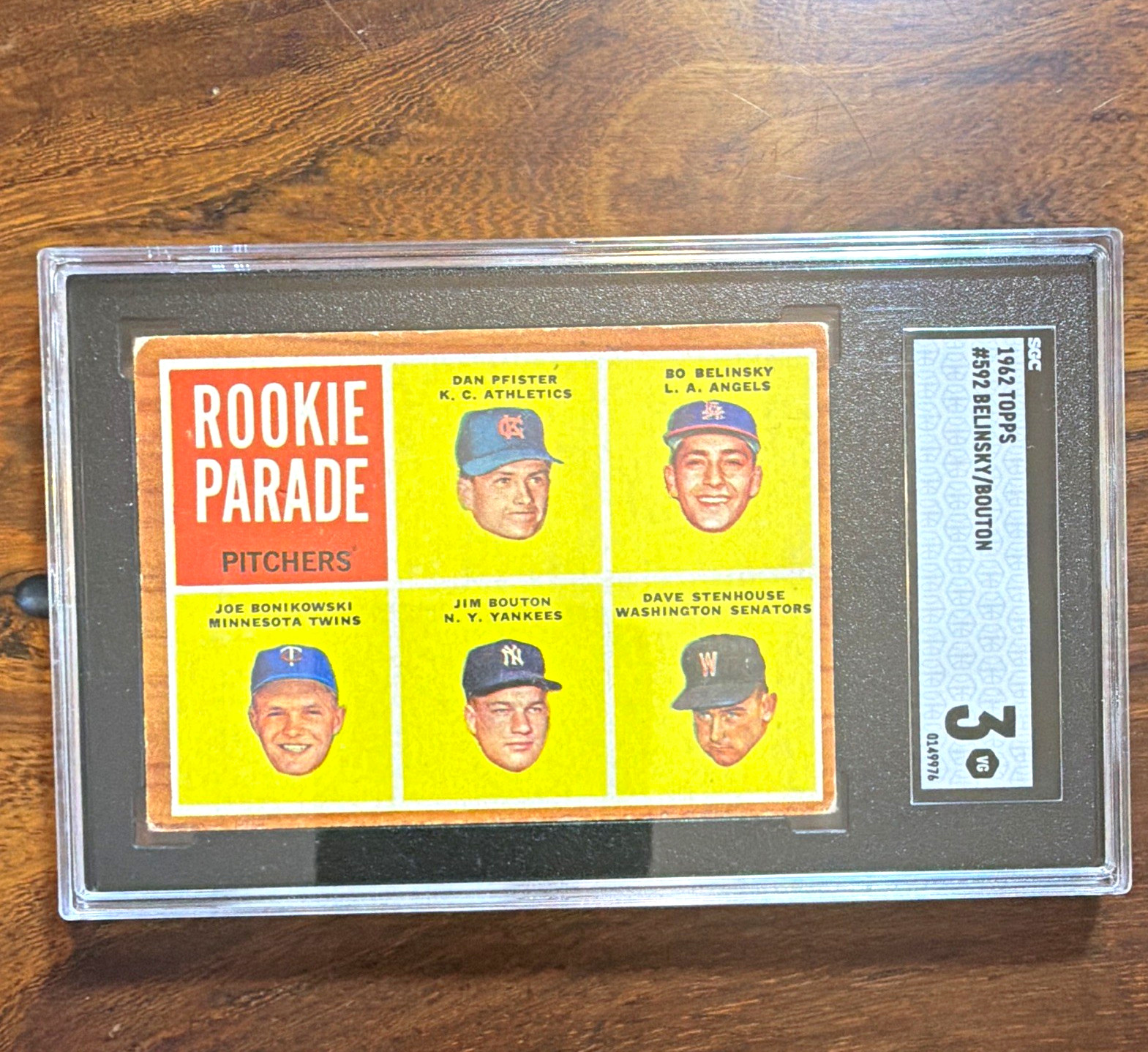 Topps 1962 #592 Rookie Parade Pitchers RC Bouton Belinsky Stenhouse High # Topps 1962 #592 Rookie Parade Pitchers RC Bouton Belinsky Stenhouse High #