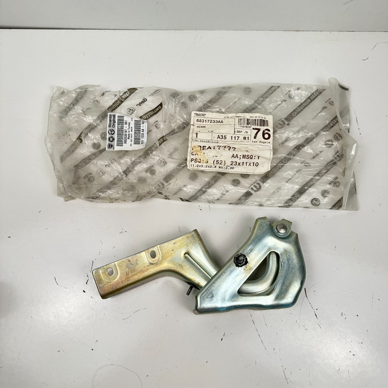2010-2023 Fiat Doblo Driver Left Hood Hinge Bonnet Hinge 52035197 OEM