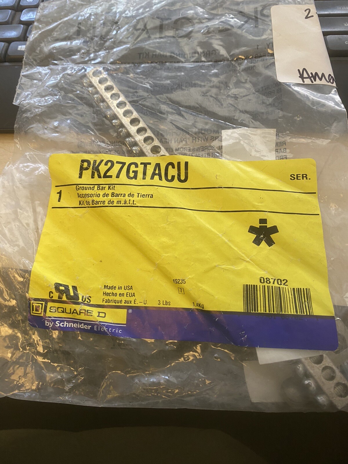 BRAND NEW Square D PK27GTACU Panelboard Ground Bar Kit BRAND NEW Square D PK27GTACU Panelboard Ground Bar Kit