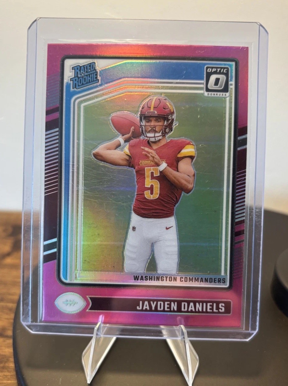 2024 Panini Donruss Optic - Rated Rookie Jayden Daniels #248 Pink Prizm (RC) 2024 Panini Donruss Optic - Rated Rookie Jayden Daniels #248 Pink Prizm (RC)