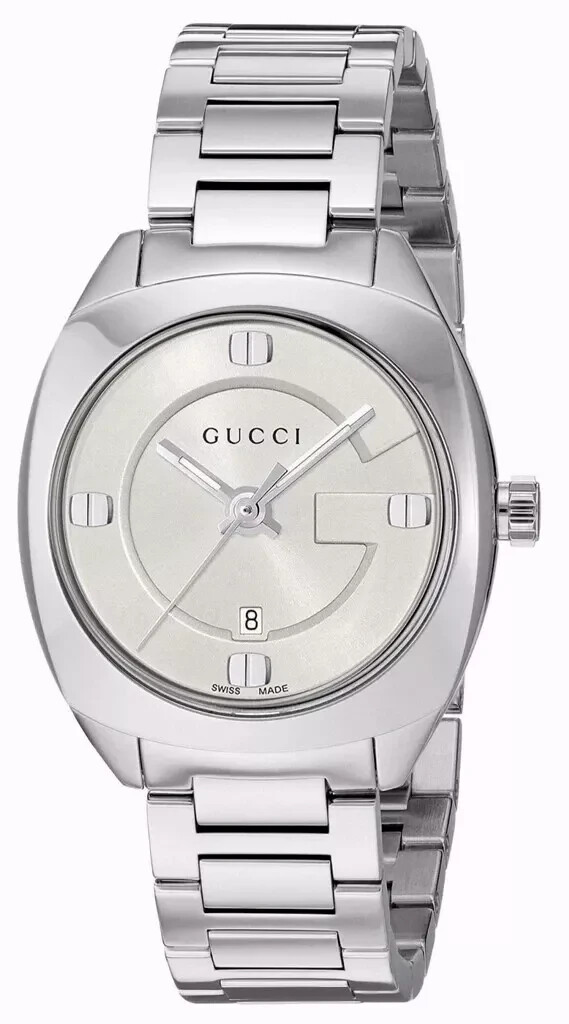 $1300 MRSP | Gucci GG2570 Women\'s White Dial Stainless Steel Watch - YA142502