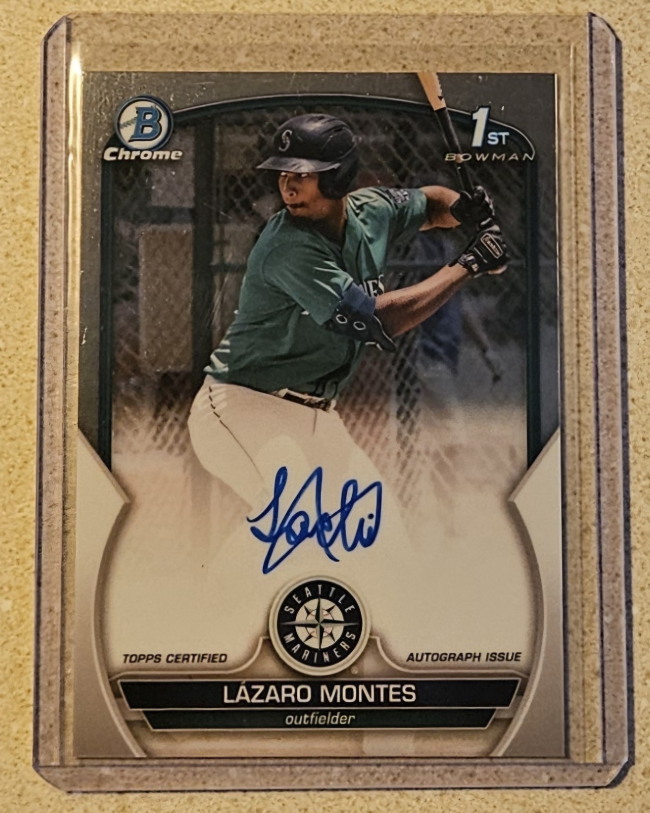 Lazaro Montes 2023 Bowman Chrome SP On-Card 1st Autograph RC - Mariners 🔥 Lazaro Montes 2023 Bowman Chrome SP On-Card 1st Autograph RC - Mariners 🔥