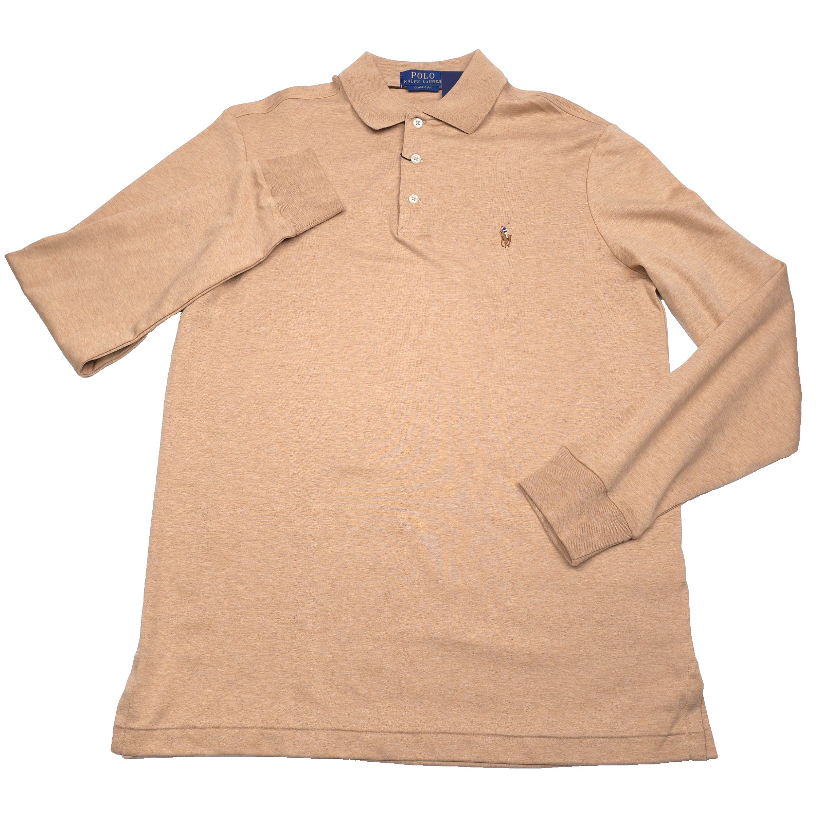 Polo Ralph Lauren Long Sleeve Soft Cotton Polo Shirt Mens Large Classic Camel Polo Ralph Lauren Long Sleeve Soft Cotton Polo Shirt Mens Large Classic Camel