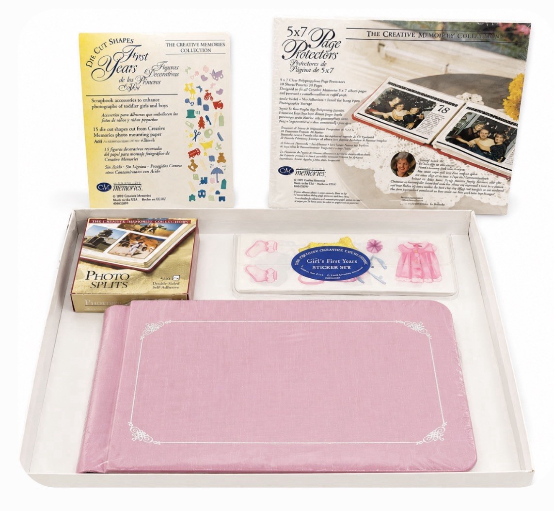Vintage Baby Girl Scrapbook Bundle Creative Memories Album Stickers
