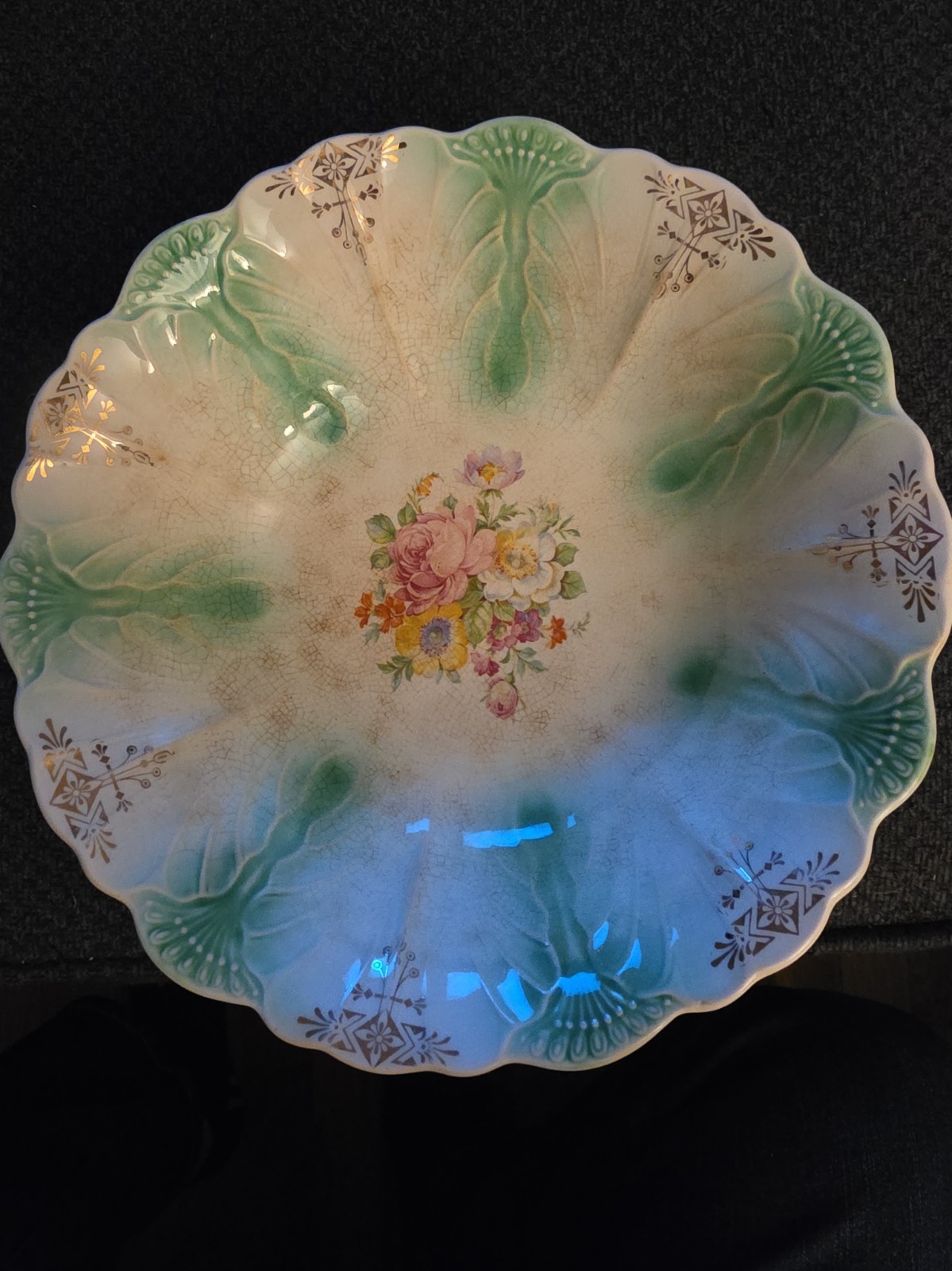 Antique Decorative Porcelain Serving Bowl Antique Decorative Porcelain Serving Bowl
