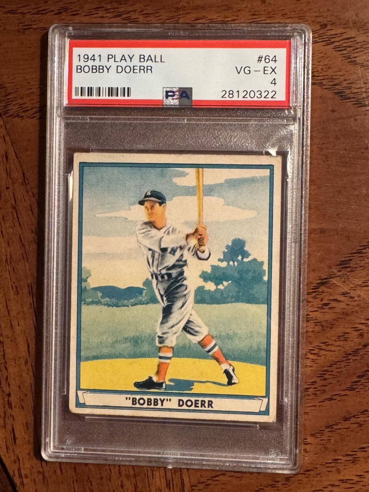 1941 Play Ball #64 BOBBY DOERR (HOF) PSA 4 