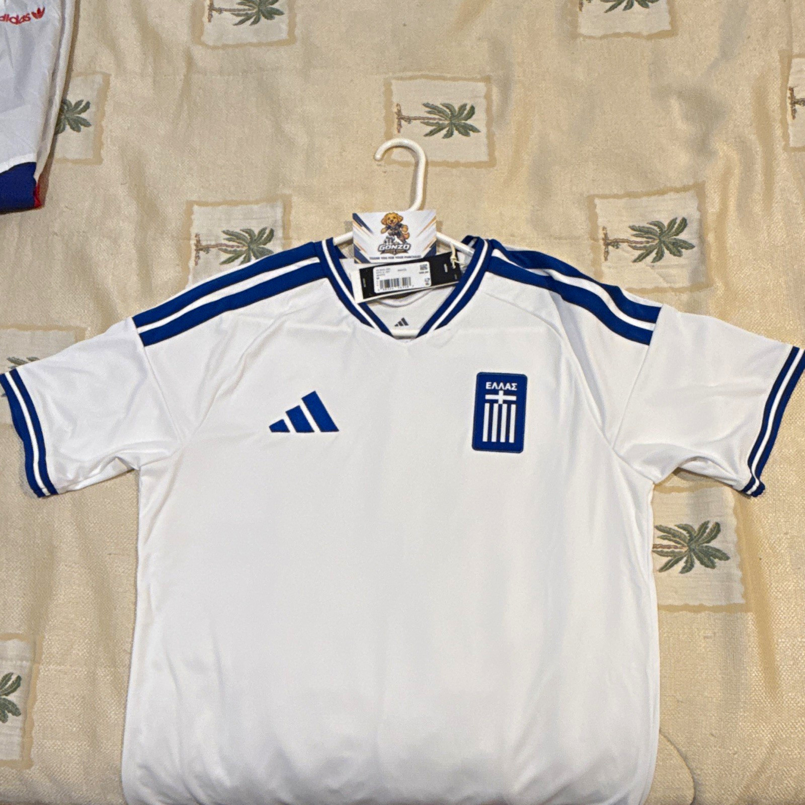 adidas Greece National Team Soccer Jersey White/Blue Men’s M adidas Greece National Team Soccer Jersey White/Blue Men’s M