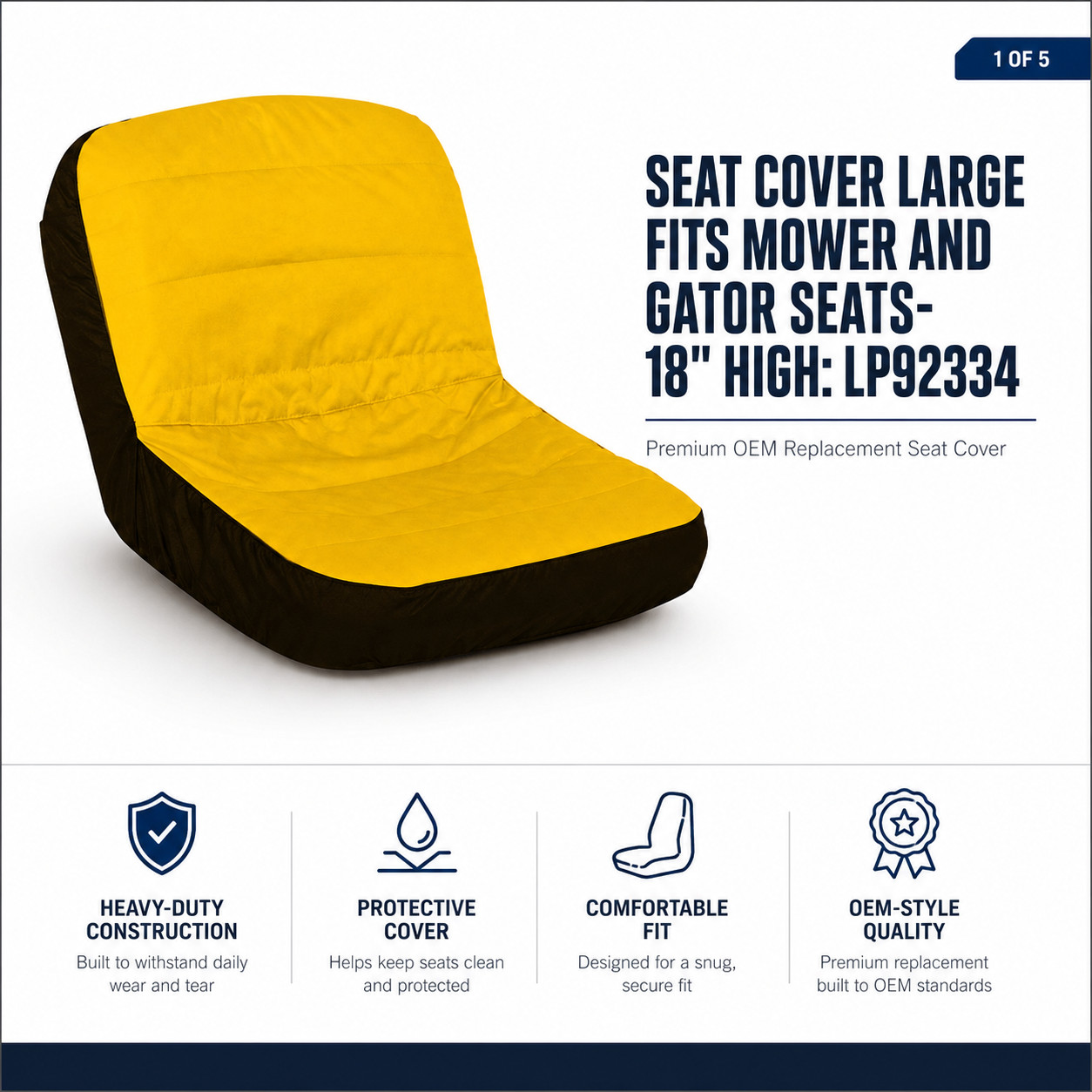 Seat Cover LARGE LP92334 Fits John Deere Mower Fits Gator Seats up to 18 Seat Cover LARGE LP92334 Fits John Deere Mower Fits Gator Seats up to 18