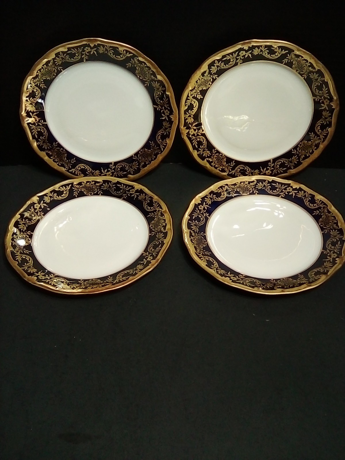 Weimar china Katharina 20003 Cobalt 4 Salad plates 7.25 Weimar china Katharina 20003 Cobalt 4 Salad plates 7.25