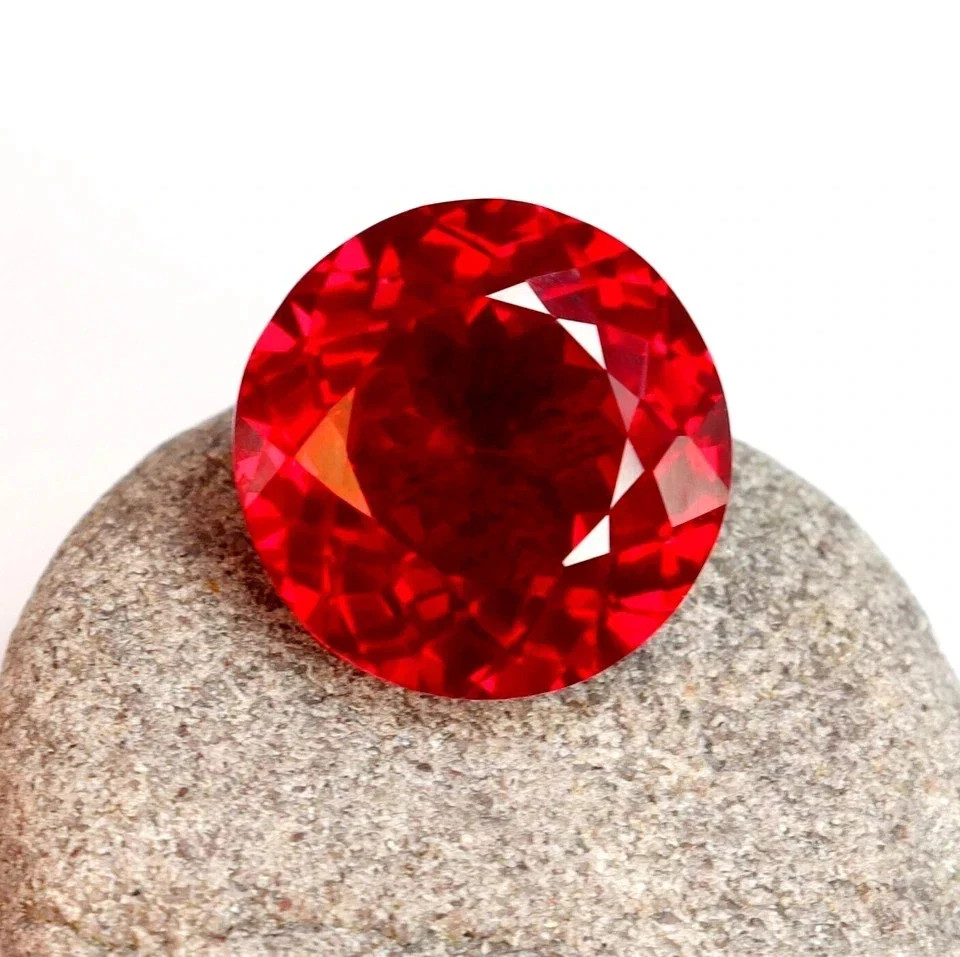 9.35 Ct Natural Ruby Round Cut Red Certified Rare Loose Gemstone With Free Gift 9.35 Ct Natural Ruby Round Cut Red Certified Rare Loose Gemstone With Free Gift