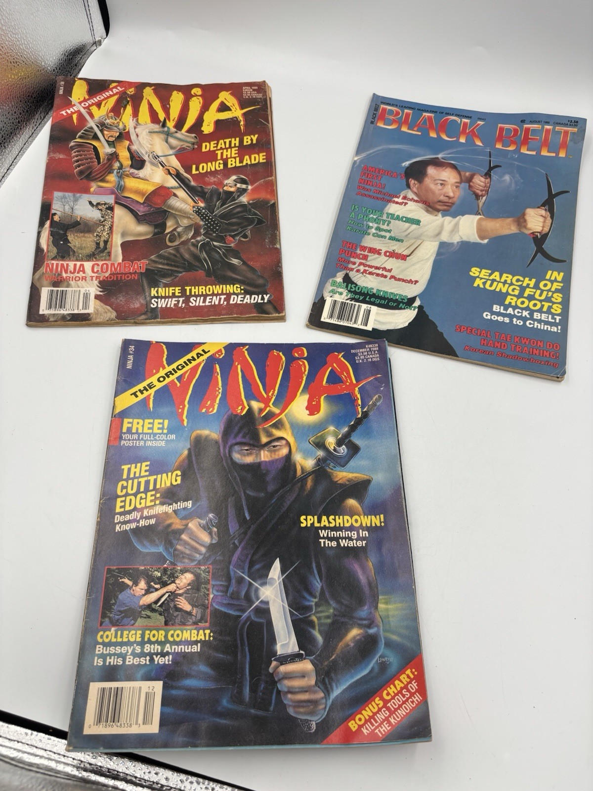 Vintage 1988-1989 Ninja Magazine #34 #36 Black Belt Martial Arts Lot of 3
