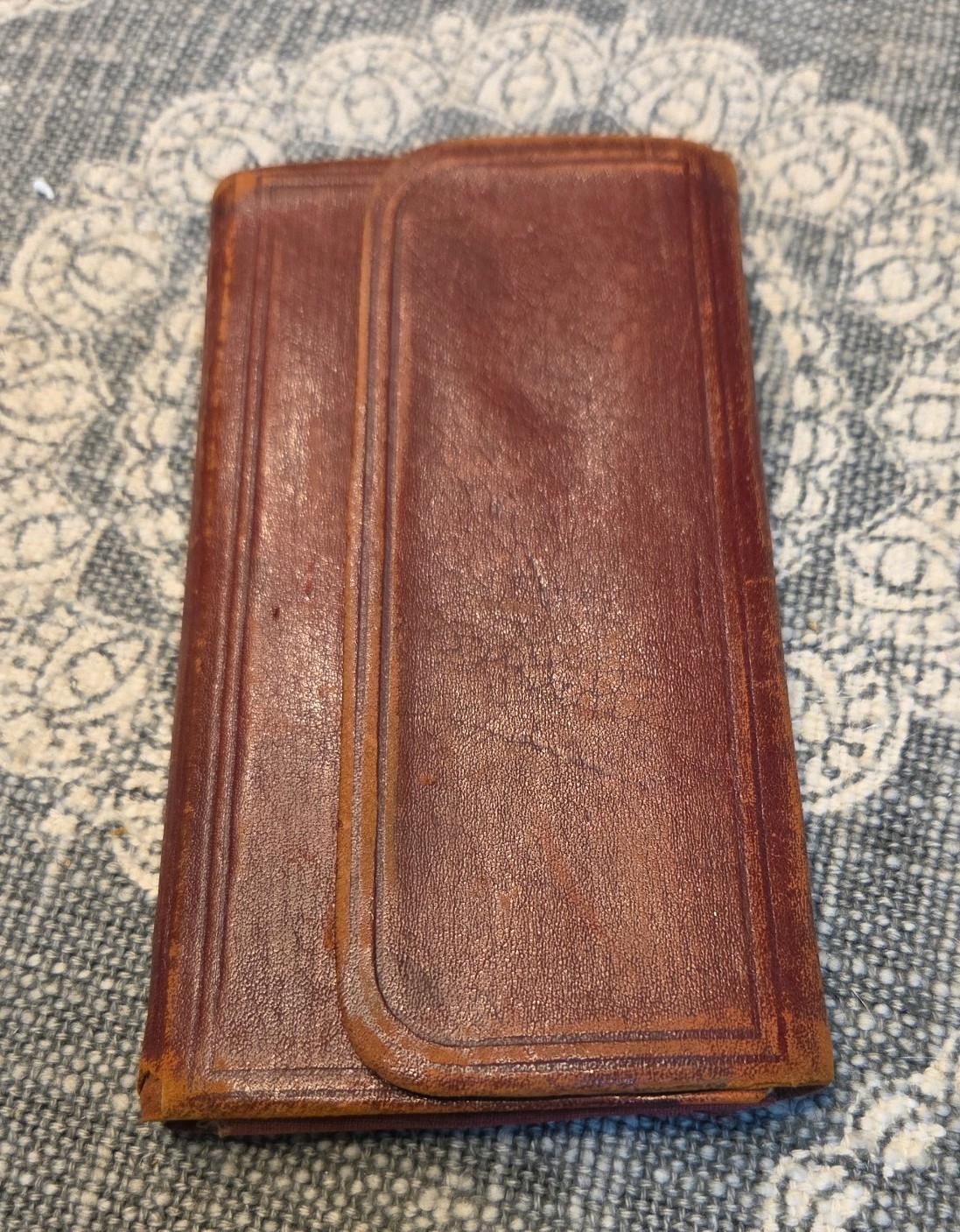 Antique 1880's Account Ledger Book Vintage Red-Brown Cover Antique 1880's Account Ledger Book Vintage Red-Brown Cover